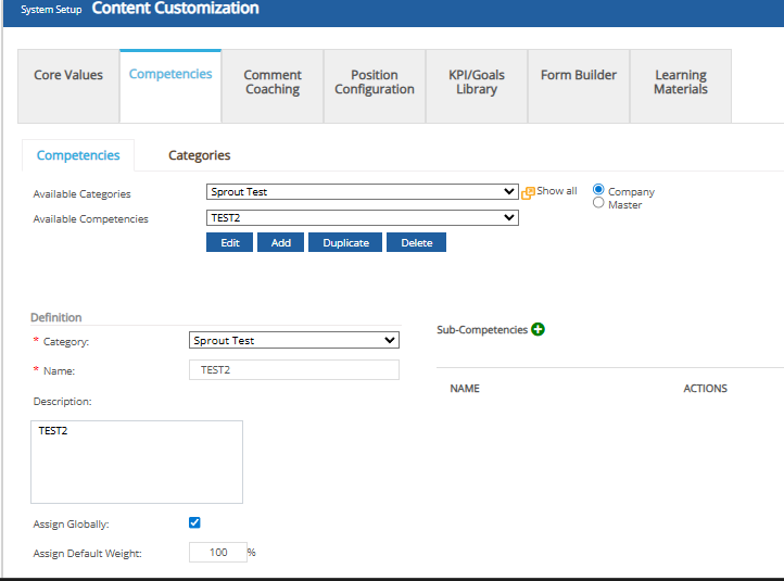 How to Edit an Existing Competency in Performance+?