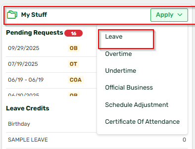 How to File for a Leave Application