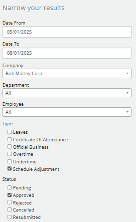 How to Cancel Approved Schedule Adjustment