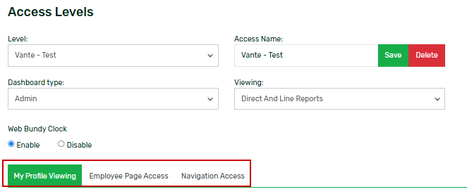 How to Edit an Existing Access Level