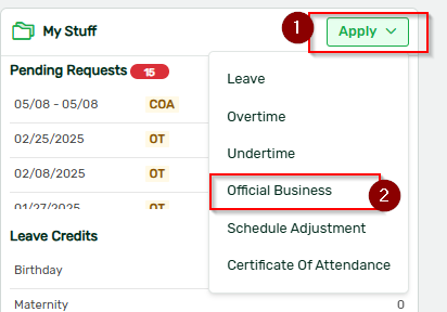 Ob License Example How to File for an Official Business (OB) Application