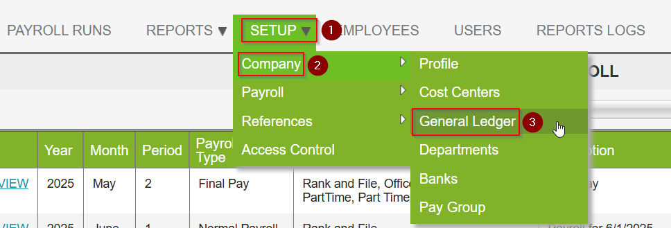 General Ledger: Set-Up and Report