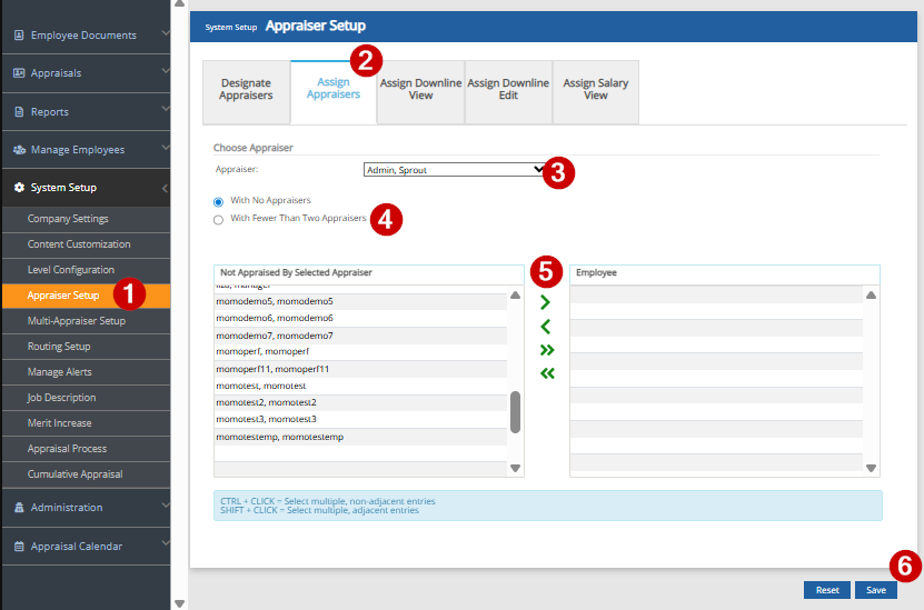 How to Assign an Employee to an Appraiser in Performance+?