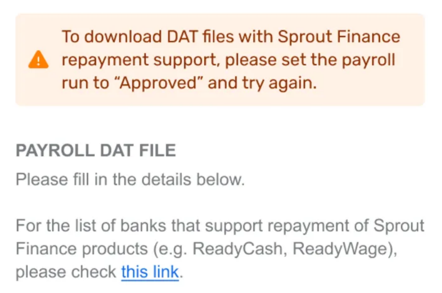 Frequently Asked Questions: ReadyCash and ReadyWage DAT File
