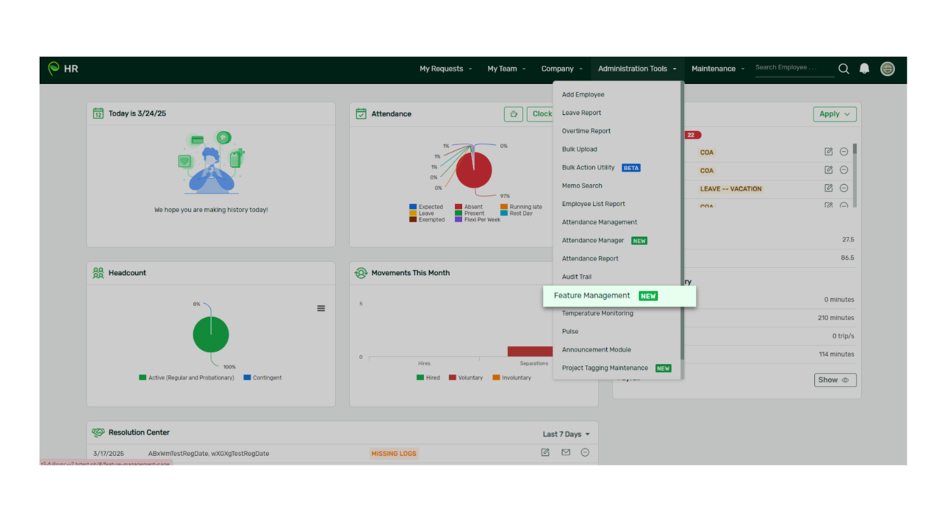 Feature Management Tools The Feature Management Page